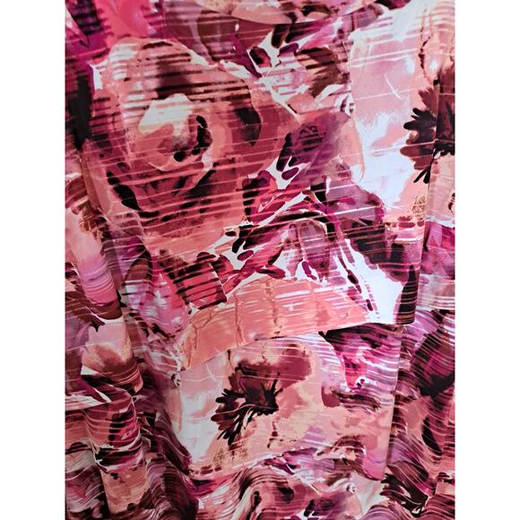 Connected Apparel Short Sleeve Pink Floral Dress Size 18W - Picture 5 of 9